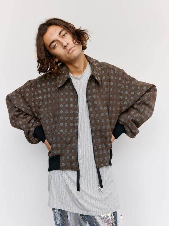  에드워드 커밍 봄버 자켓 폴리코튼 바텀 헤비 봄버 재킷 - EDWARD CUMING