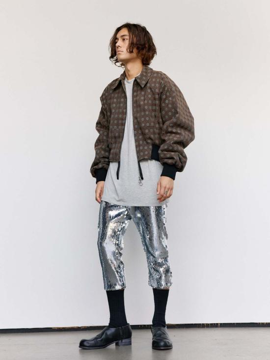  에드워드 커밍 봄버 자켓 폴리코튼 바텀 헤비 봄버 재킷