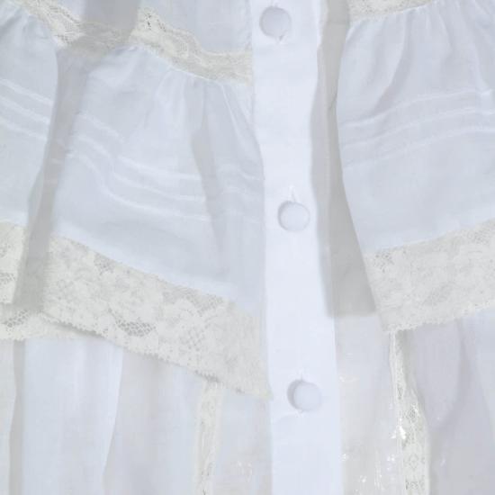  끌로에 블라우스 끌로 화이트 코튼 탑 아이코닉 밀크 - CHLOE