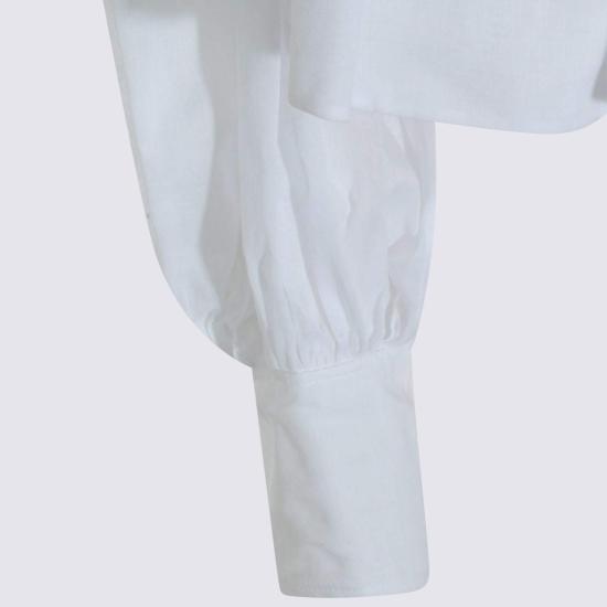  끌로에 블라우스 끌로 화이트 코튼 탑 아이코닉 밀크 - CHLOE