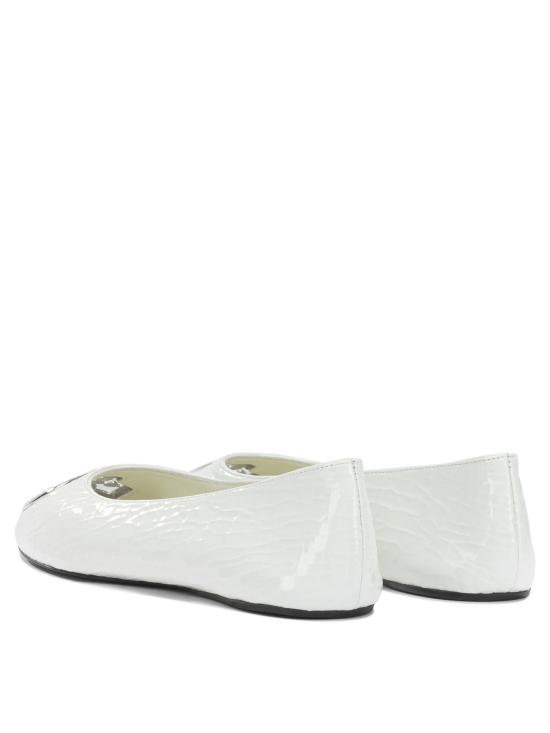 26SS 토리버치 레바 발레 플랫 180059100 White - TORY BURCH