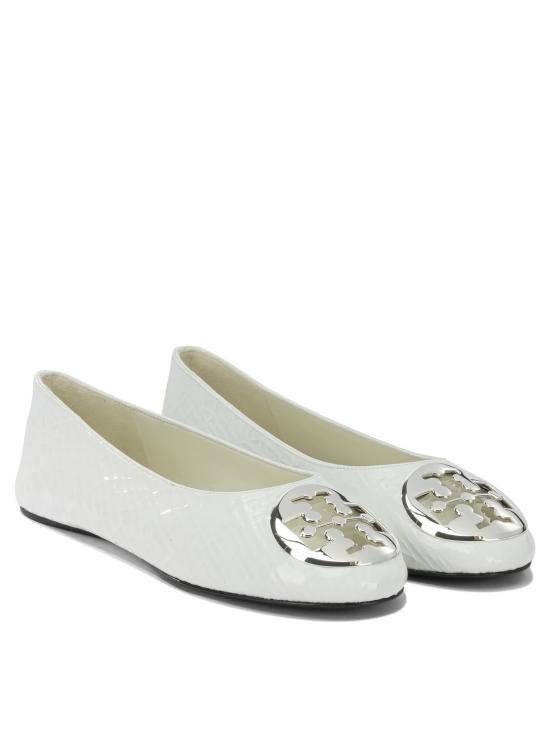 26SS 토리버치 레바 발레 플랫 180059100 White - TORY BURCH