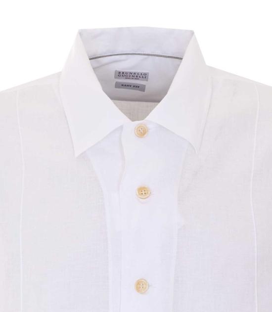  브루넬로 쿠치넬리 긴팔 셔츠 Brunello Cucinelli 셔츠 화이트 - BRUNELLO CUCINELLI