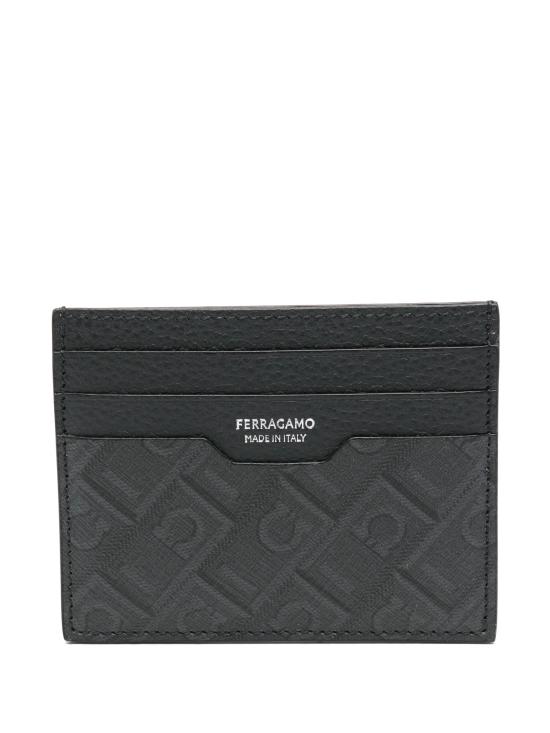 26SS 살바토레 페라가모 명함지갑 661583 780321 BLACK GREY DOM - SALVATORE FERRAGAMO