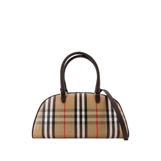 26SS 버버리 패치 체크 토트백 8117522 LL HIGHLAN A2021 NEUTRALS BLACK - BURBERRY