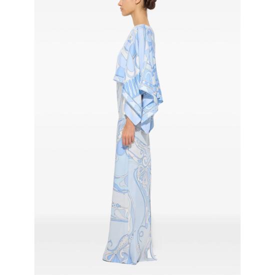 26SS 푸찌 롱 원피스 6HRI30 6H731 028 BLUE WHITE - PUCCI