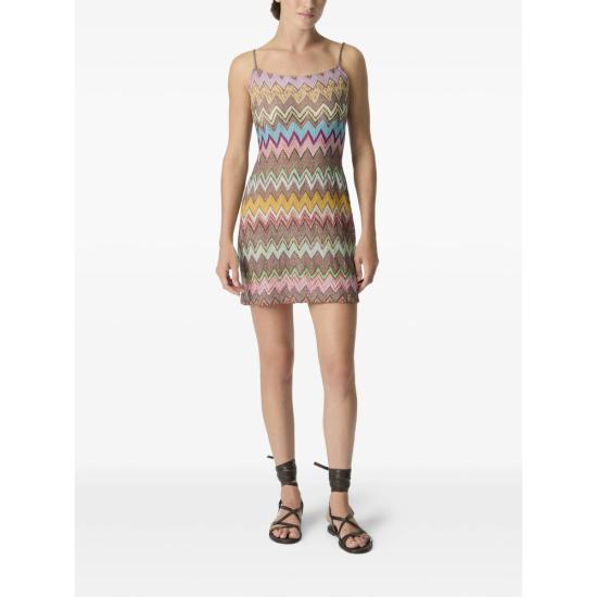 26SS 미소니 숏 원피스 MS26SQ0O BR014K SM9YK BROWN - MISSONI