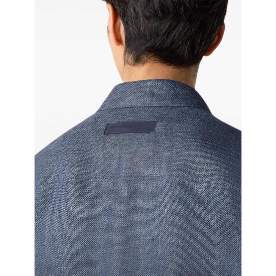 26SS 에르메네질도제냐 긴팔 셔츠 RUHV75A3 SOT52 B07G BLUE - ERMENEGILDO ZEGNA