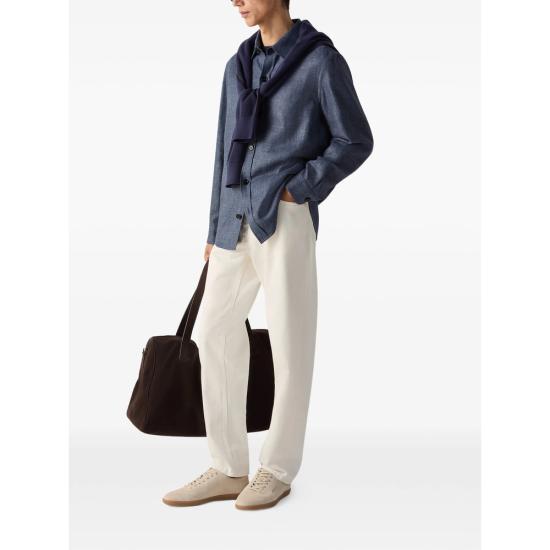 26SS 에르메네질도제냐 긴팔 셔츠 RUHV75A3 SOT52 B07G BLUE - ERMENEGILDO ZEGNA