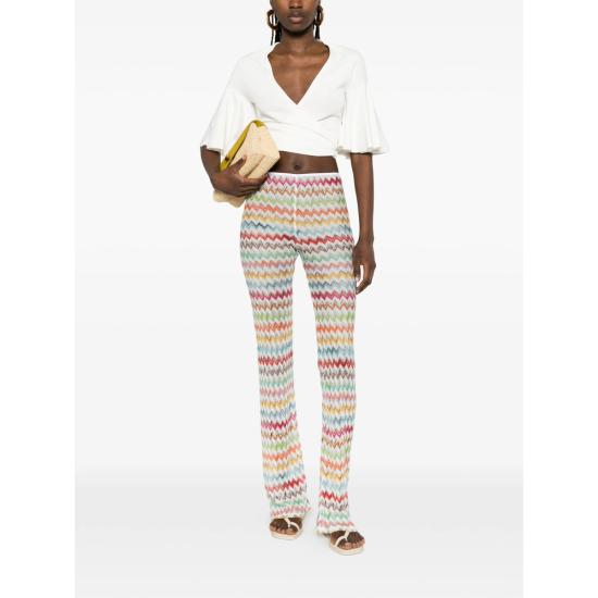 26SS 미소니 플레어 팬츠 MS26SI02 BR014J SM9X3 WHITE - MISSONI