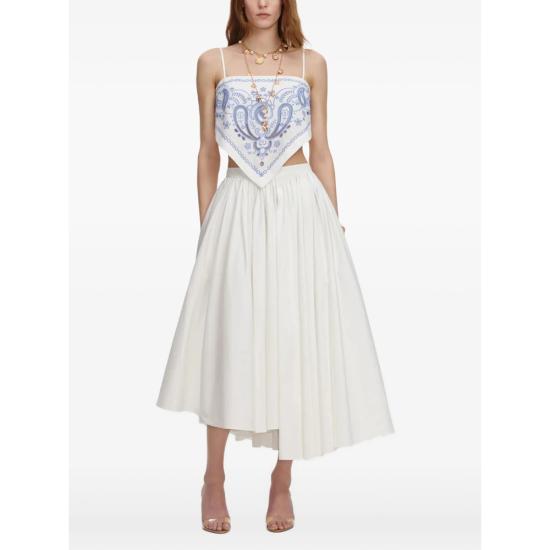 26SS 셀프 포트레이트 롱 스커트 AC26 007SK W WHITE