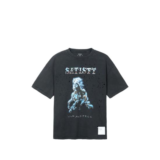 26SS 새티스파이 모스테크 티셔츠 11006 00A16 AGBLK GREY
