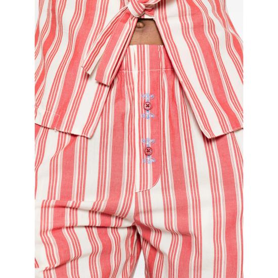 26SS 스티네 고야 스트레이트 팬츠 SGP147 2487 SCARL RED WHITE - STINE GOYA