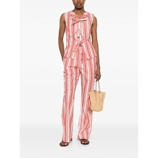 26SS 스티네 고야 스트레이트 팬츠 SGP147 2487 SCARL RED WHITE - STINE GOYA