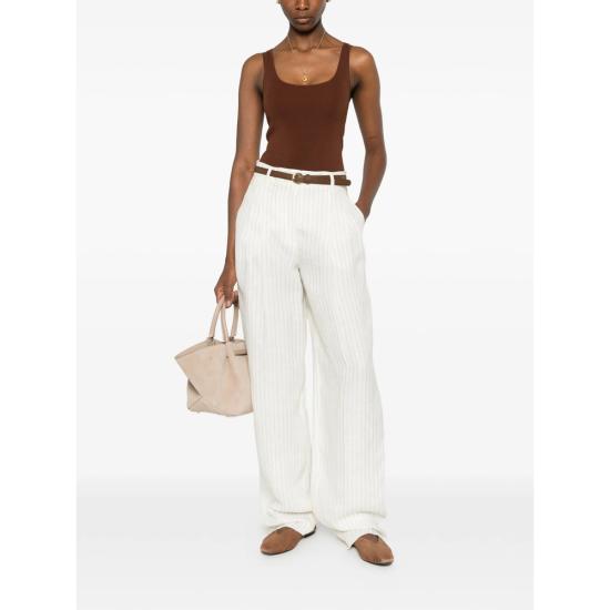 26SS 막스마라 스튜디오 스트레이트 팬츠 MSTFONTE 228 001 NEUTRALS - MAX MARA STUDIO