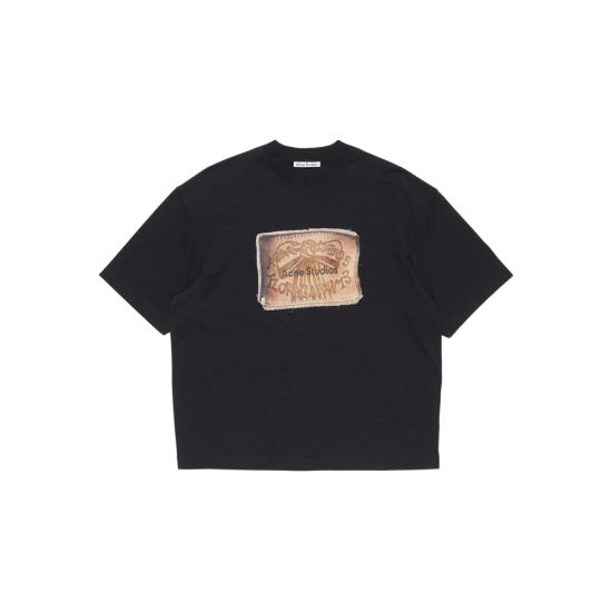 26SS 아크네 스튜디오 로고 티셔츠 CL0391 BLACK