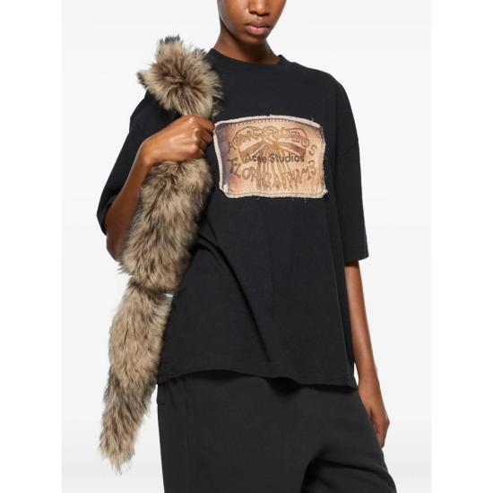 26SS 아크네 스튜디오 로고 티셔츠 CL0391 BLACK - ACNE STUDIOS