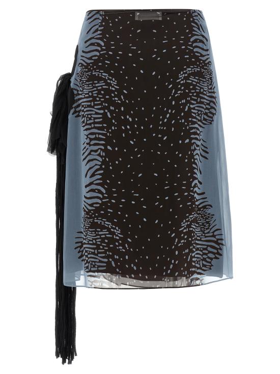 26SS 살바토레 페라가모 미디 스커트 793912WASHEDDENIMEXPRESSO Multicolor - SALVATORE FERRAGAMO