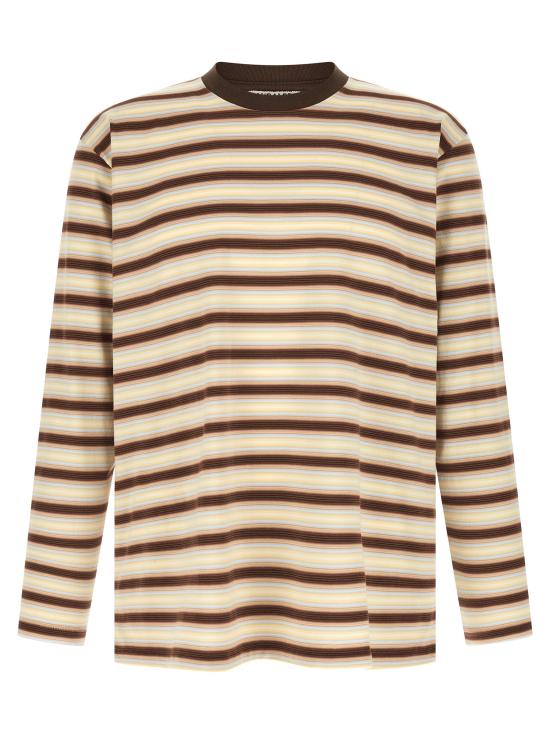 26SS 오라리 긴팔 티셔츠 A26SP01GJFADEBROWNSTRIPE Multicolor