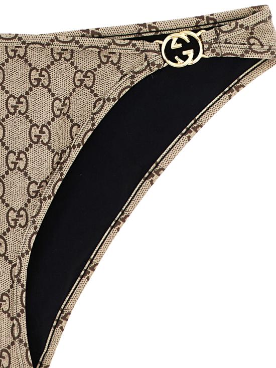 26SS 구찌 프린티드 GG 스트레치 저지 비키니 688999XHAK32270 Beige - GUCCI