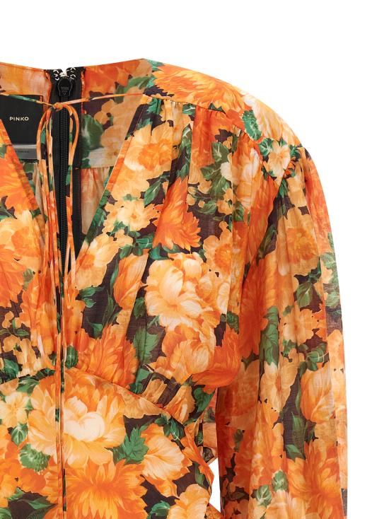 26SS 핑코 숏 원피스 106896A3BOAS4 Orange - PINKO