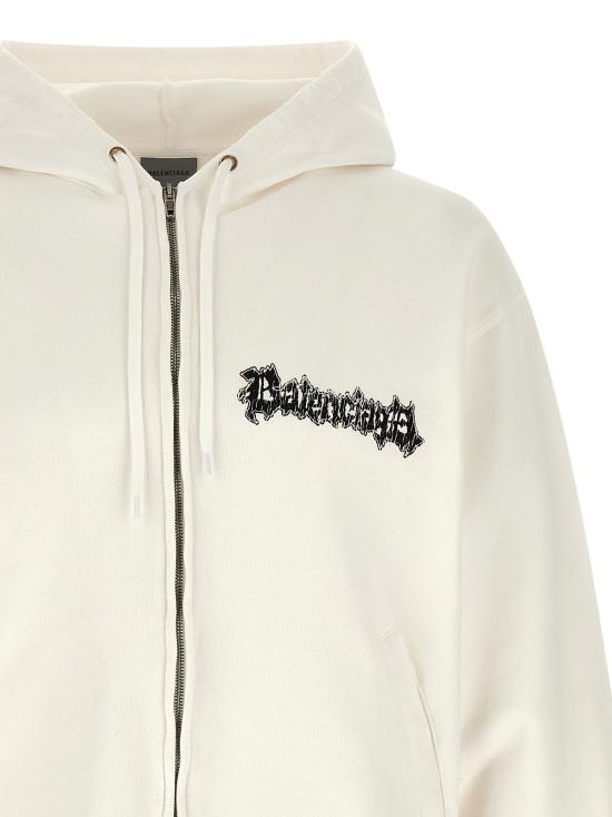 26SS 발렌시아가 후드 티셔츠 850338TUVD99000 White - BALENCIAGA
