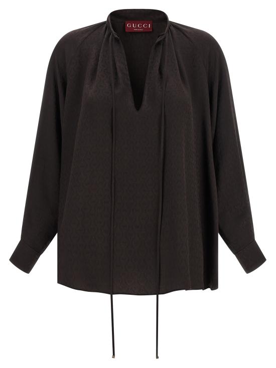 26SS 구찌 블라우스 855764ZAUDP2206 Brown - GUCCI