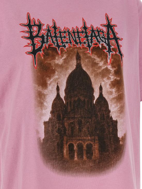 26SS 발렌시아가 반팔 티셔츠 850990TUVE45701 Pink - BALENCIAGA