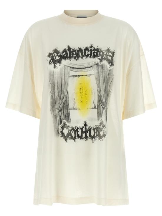 26SS 발렌시아가 반팔 티셔츠 871750TUVD69020 White