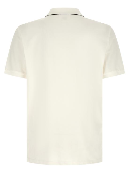 26SS 씨피 컴퍼니 스트레치 피케 스트라이프 칼라 반소매 폴로 셔츠 RCCMPL722A005263W103 White - C.P. COMPANY