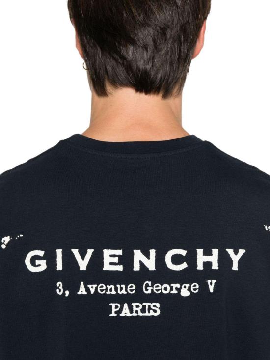 25FW 지방시 반팔 티셔츠 BM71NK3YRJ499 BLACK - GIVENCHY