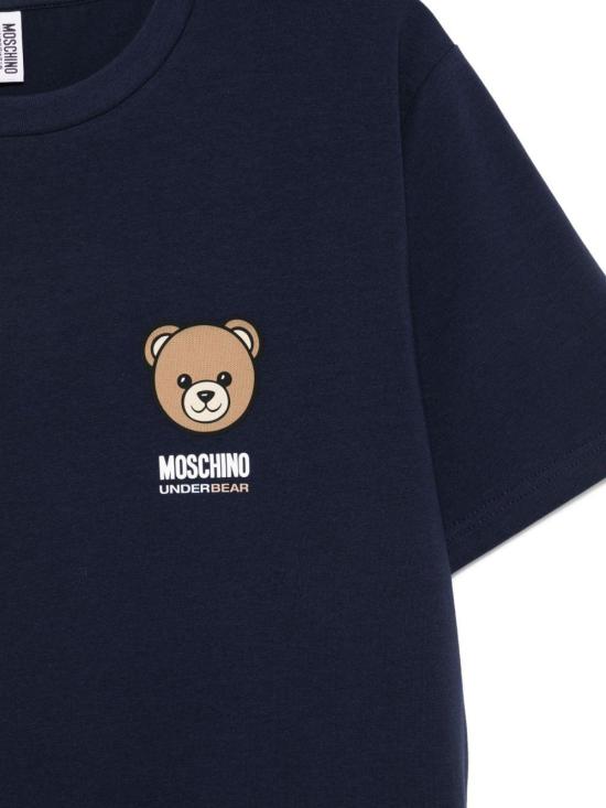26FW 모스키노 반팔 티셔츠 A070144100290 NAVY - MOSCHINO