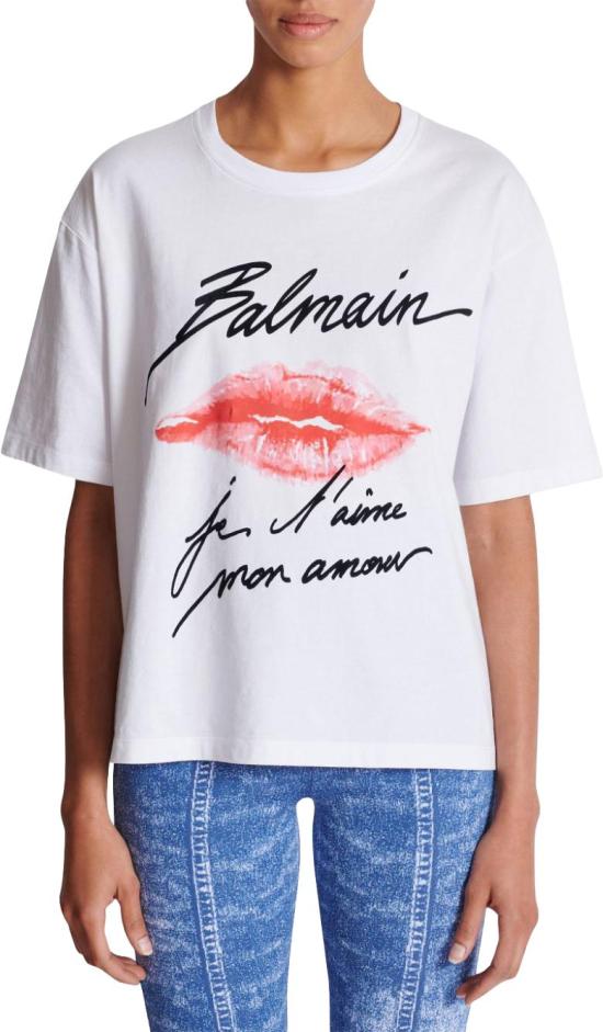 25SS 발망 반팔 티셔츠 EF1EG110GE45GQV WHITE - BALMAIN