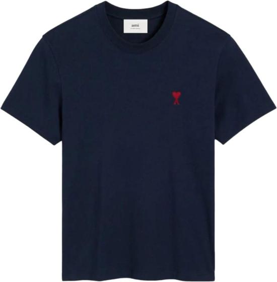 26FW 아미 스몰 하트 로고 티셔츠 BFUTS035724430 NAVY