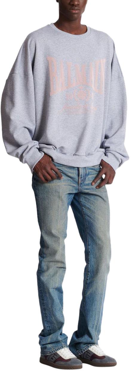 26SS 발망 스웨터 GH1JS191GF54YIW LICHTGREY - BALMAIN