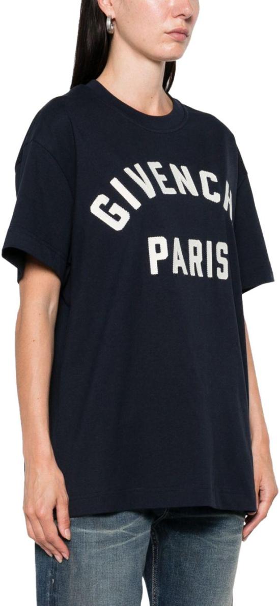 25FW 지방시 반팔 티셔츠 BW70FM3YRS411 NAVY - GIVENCHY