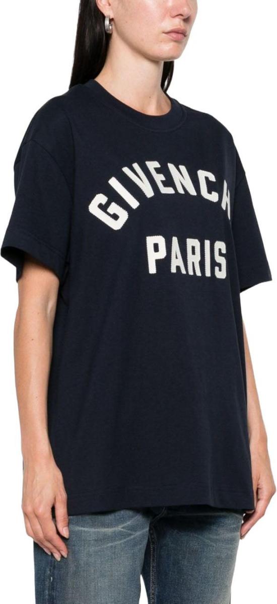 25FW 지방시 반팔 티셔츠 BW70FM3YRS411 NAVY - GIVENCHY
