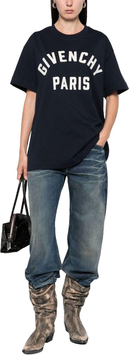 25FW 지방시 반팔 티셔츠 BW70FM3YRS411 NAVY - GIVENCHY
