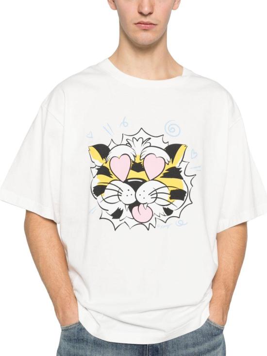 26SS 겐조 Wild Tiger 오버사이즈 티셔츠 FG55TS4034SG02 WHITE - KENZO