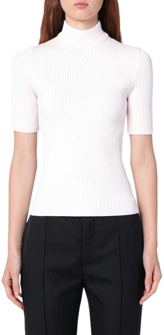 26SS 쿠레쥬 리에디션 니트 탑 숏슬리브 PERMPU026FI00015009 WHITE - COURREGES