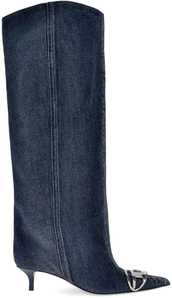 26SS 디젤 D-비너스 슬라우치 니하이 부츠 데님 Y03765P8093H1940 NAVY