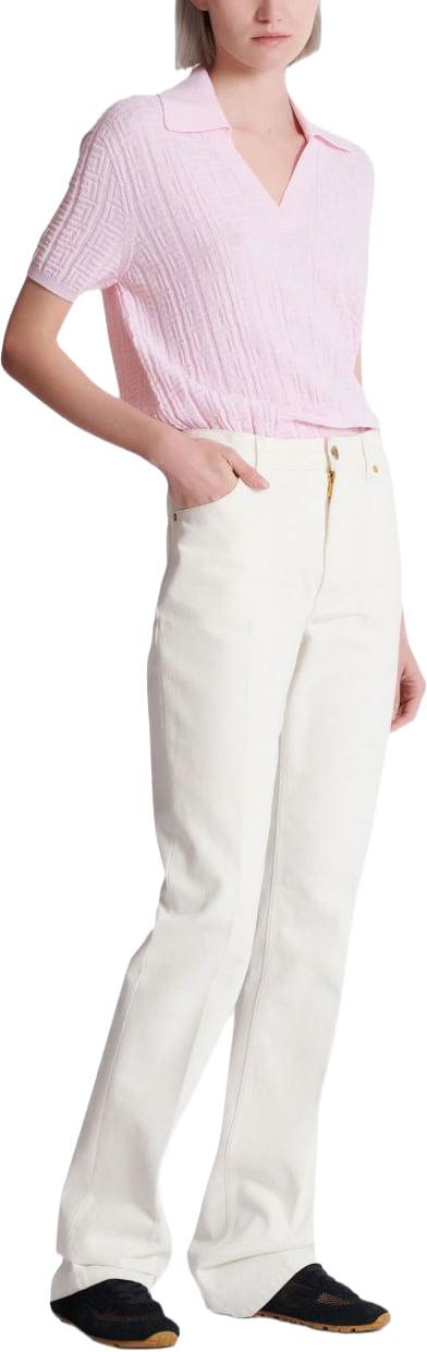 26SS 발망 스트레이트 팬츠 GF1MI070DG140FC WHITE - BALMAIN