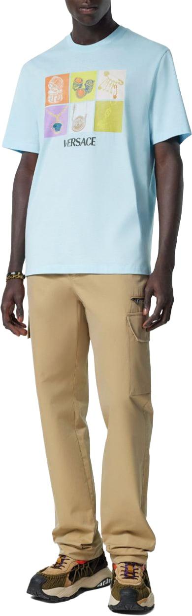 베르사체 반팔 티셔츠 10133021A134002VF50 LICHTBLUE - VERSACE