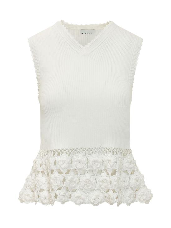 26SS 가니 민소매 티셔츠 A1070251 135 EGRET