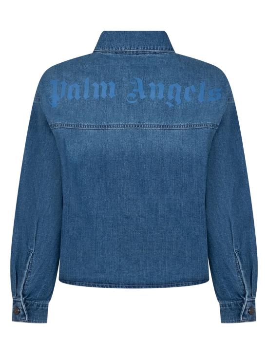 26SS [키즈] 팜앤젤스 데님 셔츠 PBYD006S26DEN001 050 CELESTE - PALM ANGELS