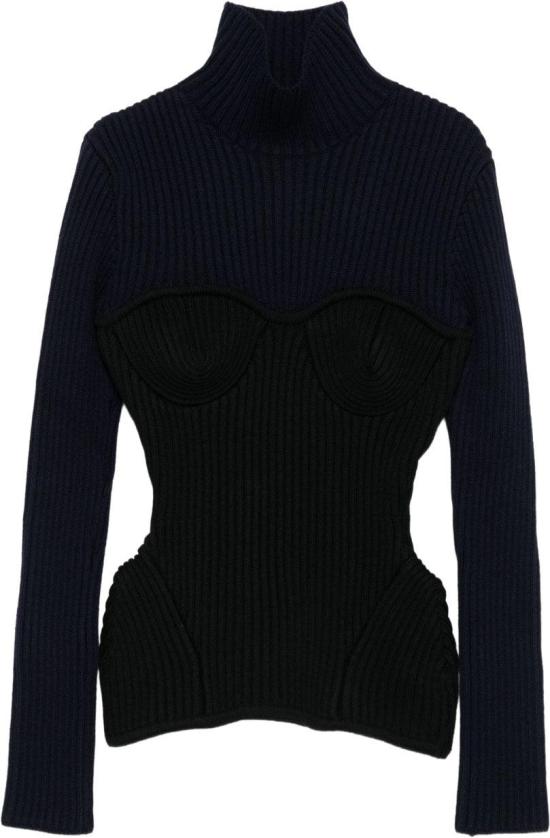25FW 장 폴 고티에 터틀넥 PO005K0015900 BLACK
