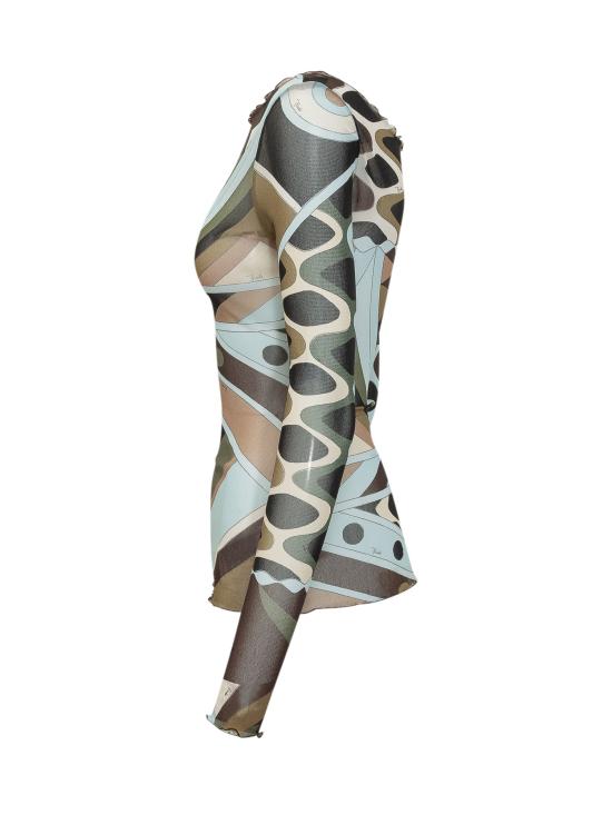 26SS 푸찌 긴팔 티셔츠 6HJM476H849 016 KHAKI BLUE - PUCCI