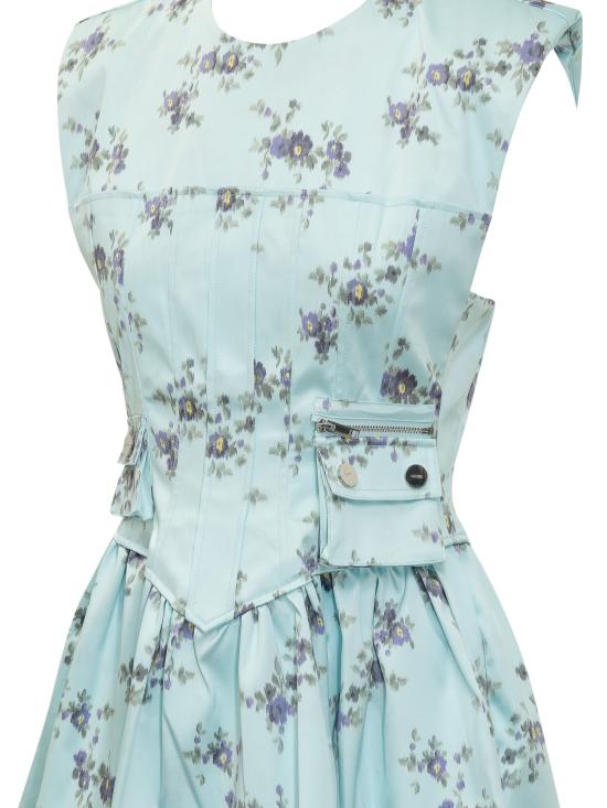 26SS 가니 숏 원피스 A1030481 07Z ICED AQUA - GANNI