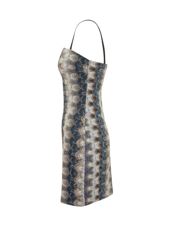 26SS 미소니 숏 원피스 DS26SG3XBR015J S72RA MULTI BLUE WHITE - MISSONI