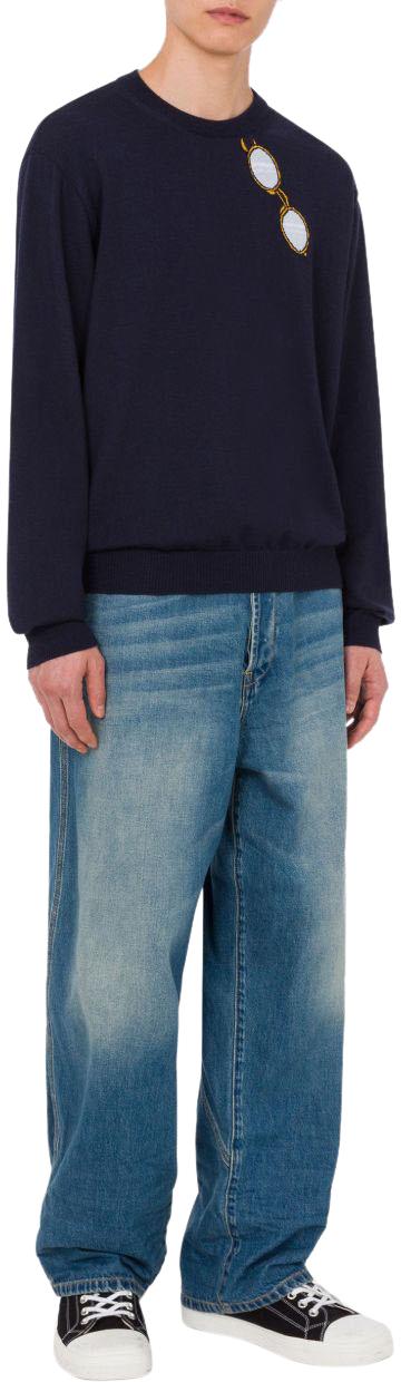 26SS 모스키노 스웨터 V091702000510 NAVY - MOSCHINO